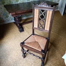 chaises salle à manger bois de style Henri II chêne massif