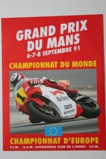 Affiche officielle Grand Prix Moto GP Le Mans 1991