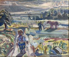 Tableau ancien expressionniste