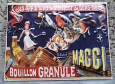  tôle MAGGI Bouillon Granulé  Repro Années 1990 No Kub/Oxo Bon Etat