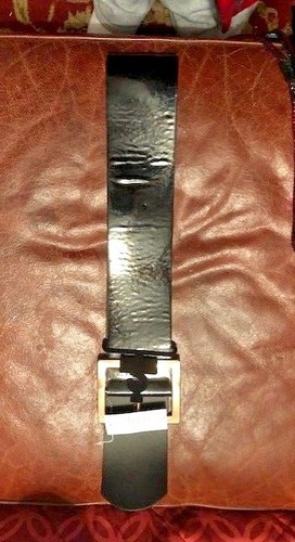 Nwt black santa belt with - belt, gold