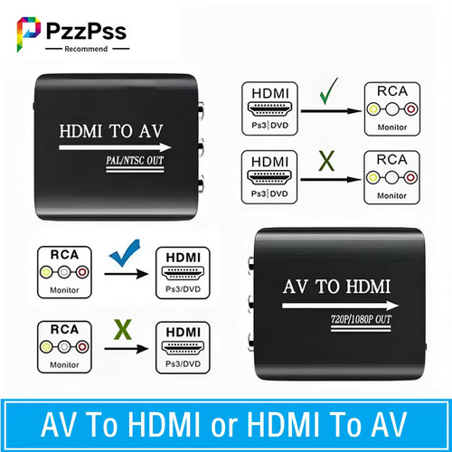 Convertisseur hdmi vers - vers, rca