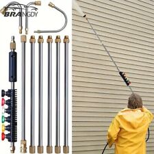 Baguette Nettoyeur Haute Pression 10 Pièces avec Buses Réglables Lance Extension