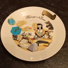  Service à Fromages  6 Assiettes  Porcelaine l'hirondelle