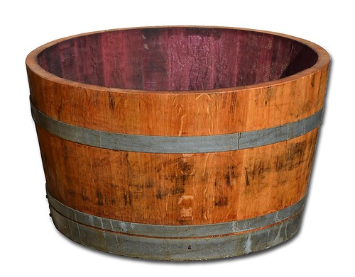 Tonneau bois cuve coupé - en, bois,cuve
