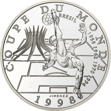 France, 10 Francs, France 98, Brésil, 1998, Monnaie de Paris, BE, Argent