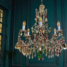 ancien lustre Murano vert