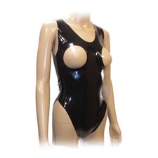 Body femme en latex noir - 0,3