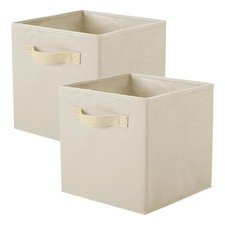 Lot de 2 Boîtes Tiroirs en Tissu Cube de Rangement Pliable Coffre pour Linge ...