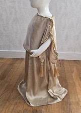 tenue traditionnelle fille chaoui mariage algérien melhfa taupe or taille  1/2an