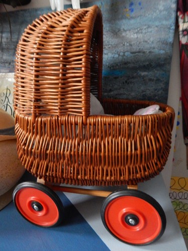 Petit landeau osier naturel - landeau,