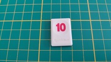 Tuile chiffre 10 rouge jeu