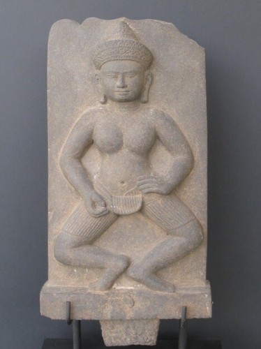 Grande stèle khmer pierre - grande, en