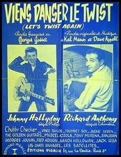 Ancienne Partition, Viens Danser le TWIST (Johnny HALLYDAY)