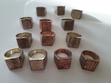 Lot bagues vintage tirette