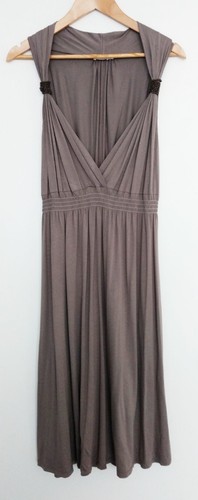 Robe longue fluide taupe - , sans