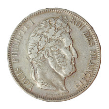 Monnaie France 5 Francs Louis Philippe Ier Argent 1841 Lille (W) P14991