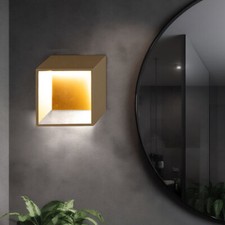 Applique Murale Lampe de Salon Couleur Or Bas Lampe Design LED L 25 CM