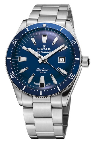 Edox skydiver automatique bleu - edox,