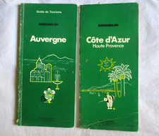 Deux guides verts  MICHELIN Côte d'Azur haute-Provence 1975 + Auvergne 1980
