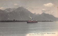 Suisse - LE BOUVERET (VS) Départ du bateau-salon Genève - Ed. Jullien Frères 704