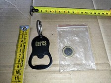 Gadget Porte-Clé Ouvre-Bouteille en Métal Publicitaire Bière Ceres Neuf