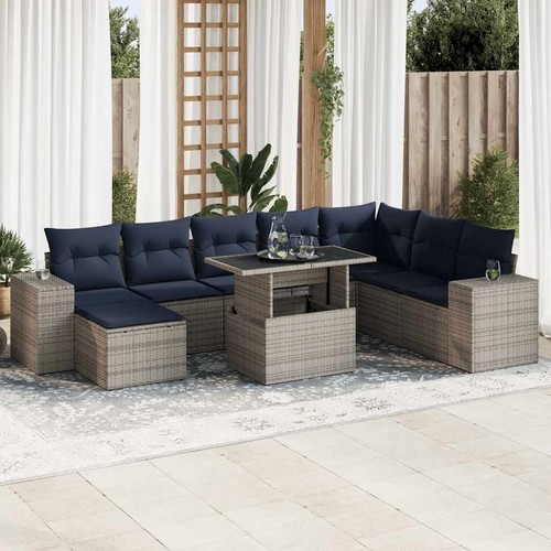 Salon jardin avec coussins - jardin,