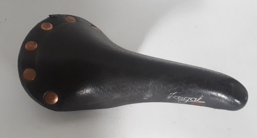 Selle vélo cuir vintage san - cuir,