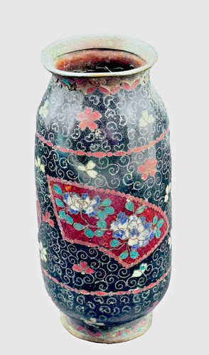 Vase cloisonne ancien xixème - cloisonne,