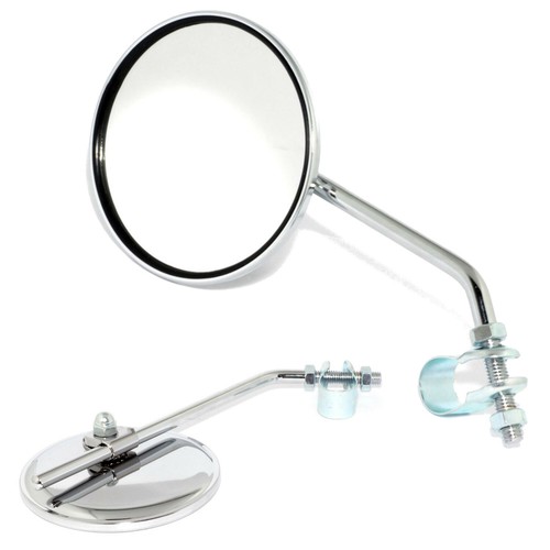 Retroviseur velo rond - rond, 75mm