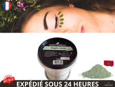 Argile Verte du Maroc 100% D'origine Naturelle Jardin d'Oléane 200g Masque Visag