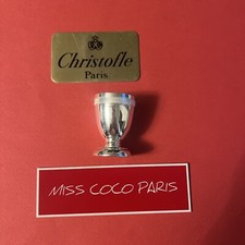 COQUETIER  CHRISTOFLE  GAUDRONS 6x4 CM METAL ARGENTE TRÈS BEL ÉTAT