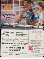 MONACO MF7-120 u  TELECARTE  N° B06553 HERCULIS 90 PUCE GEM 90/06
