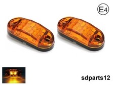 2 Feux de Gabarit 12V LED Orange Position Latéraux Camion Remorque Fourgon * E4