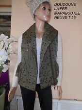 VESTE DOUDOUNE SANS MANCHE * LA FEE MARABOUTE *MARRON GLACE T 38/40 NEUVE