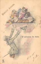 CPA FANTAISIE L'EMBARRAS DU CHOIX BONNE ANNEE