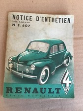 RENAULT 4 CV R1062 R2071 NOTICE D ENTRETIEN