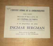 CINEMA CARTON D'INVITATION