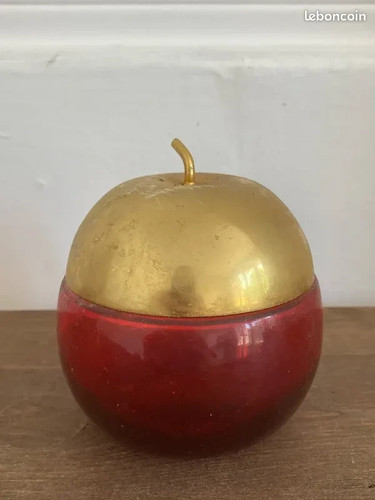 Boite verre laiton pomme - et,