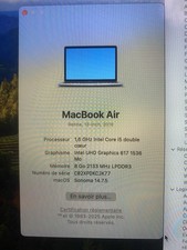 Apple MacBook Air 13,3" (Intel Core i5 8ème Génération, 1,6 GHz, 128 Go SSD,...