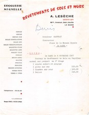 FACTURE  1967 REVETEMENTS DE SOLS ET MURS A LESECHE AU MANS - M. MAFFRAY AU M