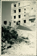 France, Le Mont Pilat. Construction de l'émetteur de télévision, 1955  Vint