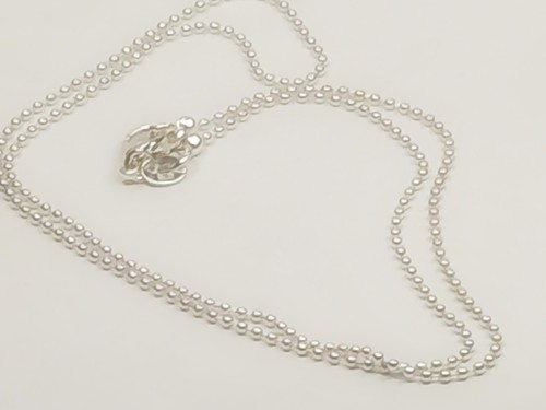 Collier chaîne boules argent
