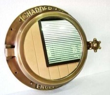 Ancien miroir rond mural