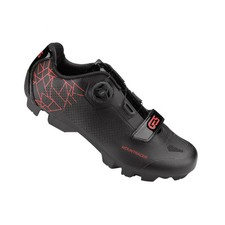 CHAUSSURE VTT GES MOUNTRACER2 NOIR-ROUGE T42 FIXATION BOA-VELCRO COMPATIBLE SPD