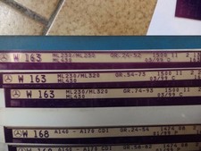n°e611 lot 3 microfiche mercedes ML w163