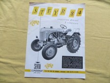 Tracteur STEYR 84 diesel - feuillet publicitaire - 1957