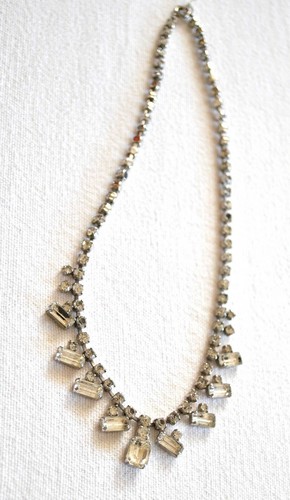 Collier vintage strass - collier,