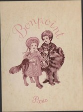 STICKER AUTOCOLLANT PUBLICITAIRE VINTAGE-MARQUE BONPOINT-VETEMENTS POUR ENFANTS/