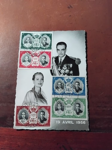 Carte postale mariage monaco - postale,